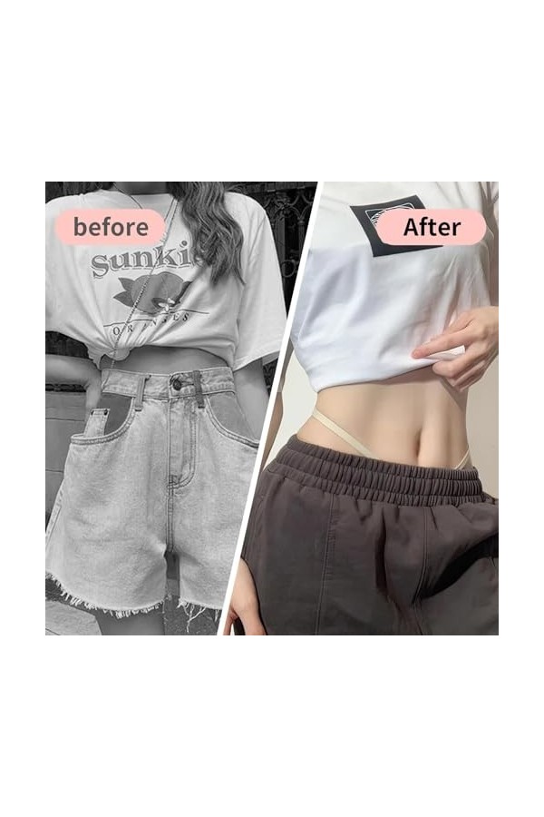 Porceosy Lot de 2 bandes élastiques réglables et durables pour vêtements confortables, l, taille unique