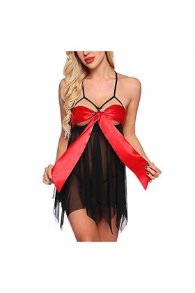 Lingerie Sexy de Noël Lingerie Sexy pour Femme Sous-vêtements Sexy Confortable Doux Nuisette Lingerie érotique Lingerie Sous-
