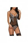 Lingerie Sexy, Femme sous-Vêtements Sexy Nuit Bretelles Maille Dentelle Hot Combinaison Une Pièce Ensemble Tenue Érotique Pet