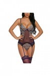 Lingerie Sexy, Femme sous-Vêtements Sexy Nuit Bretelles Maille Dentelle Hot Combinaison Une Pièce Ensemble Vetements Feminins