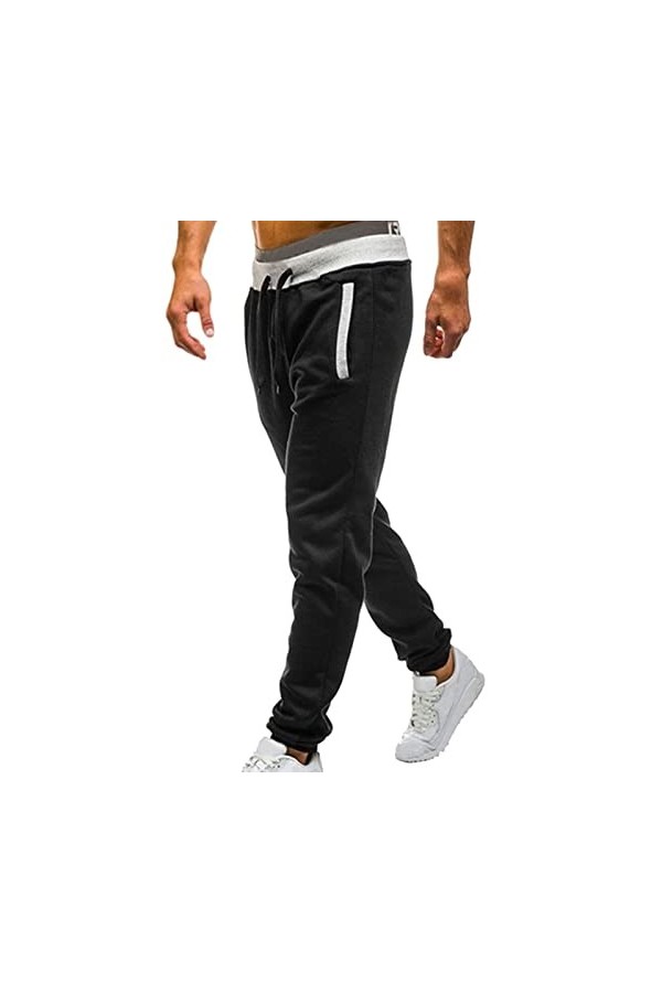 Dinnesis Sports Jogging avec Poches Élastique Mid Casual Pantalons Taille Stable Homme Pantalon de Randonnée Homme Pantalon, 