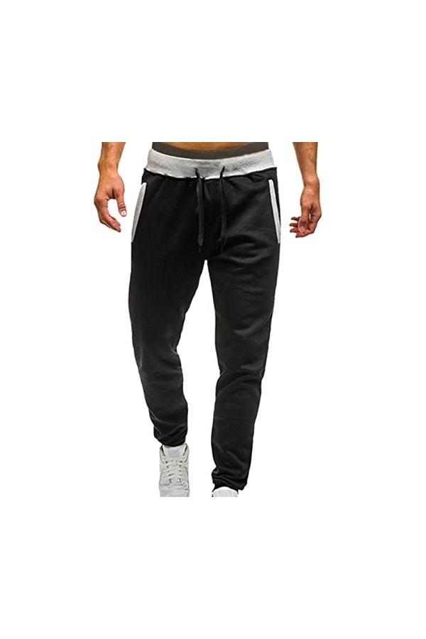 Dinnesis Sports Jogging avec Poches Élastique Mid Casual Pantalons Taille Stable Homme Pantalon de Randonnée Homme Pantalon, 