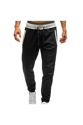 Dinnesis Sports Jogging avec Poches Élastique Mid Casual Pantalons Taille Stable Homme Pantalon de Randonnée Homme Pantalon, 