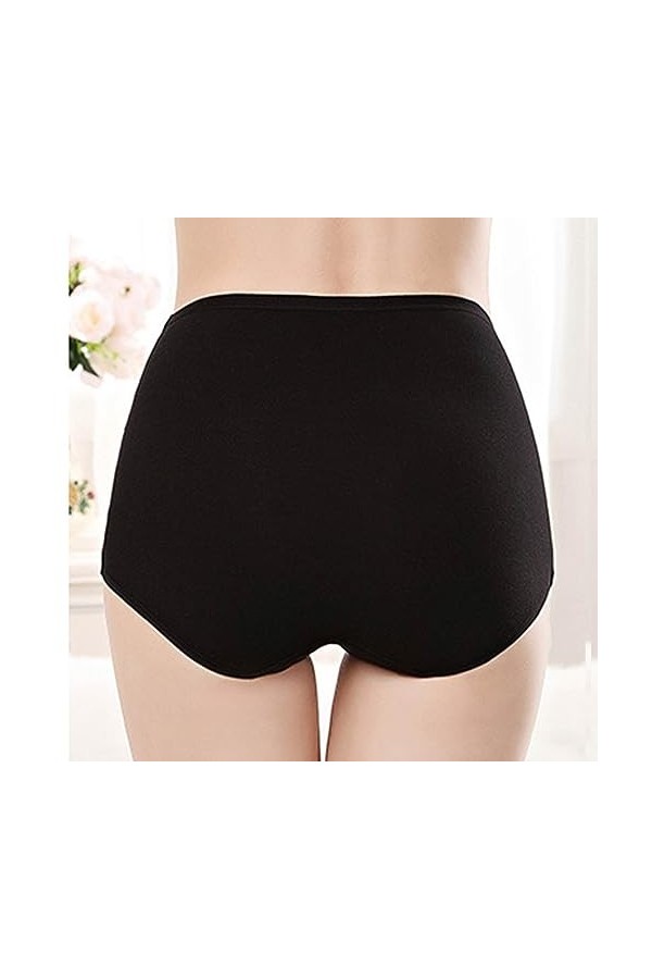 Femme Couleur Unie Taille Haute Imprimé Fleuri Grande Taille Lâche Confortable Coton Matière sous-vêtement décontracté Brassi