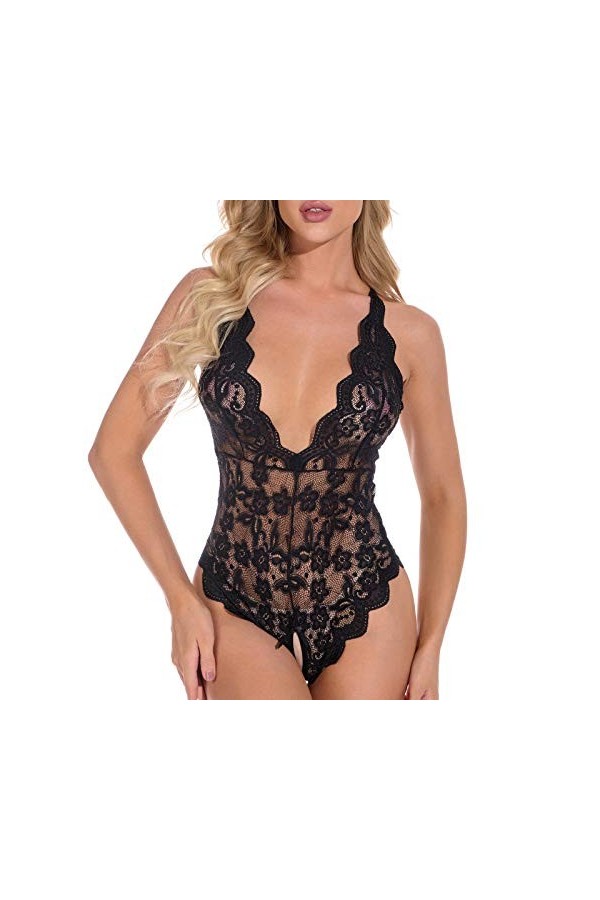 Lingerie Nuisette Femme Slutty Hot sous Vêtements Sensuelle Dentelle Harnais Robe Sexy De Nuit en Lingerie Grande Taille Body