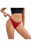 Tanga Dentelle pour Femme Micro String Culottes Strings Sexy en Dentelle pour Couture Femme Dentelle Transparent Creux Tentat