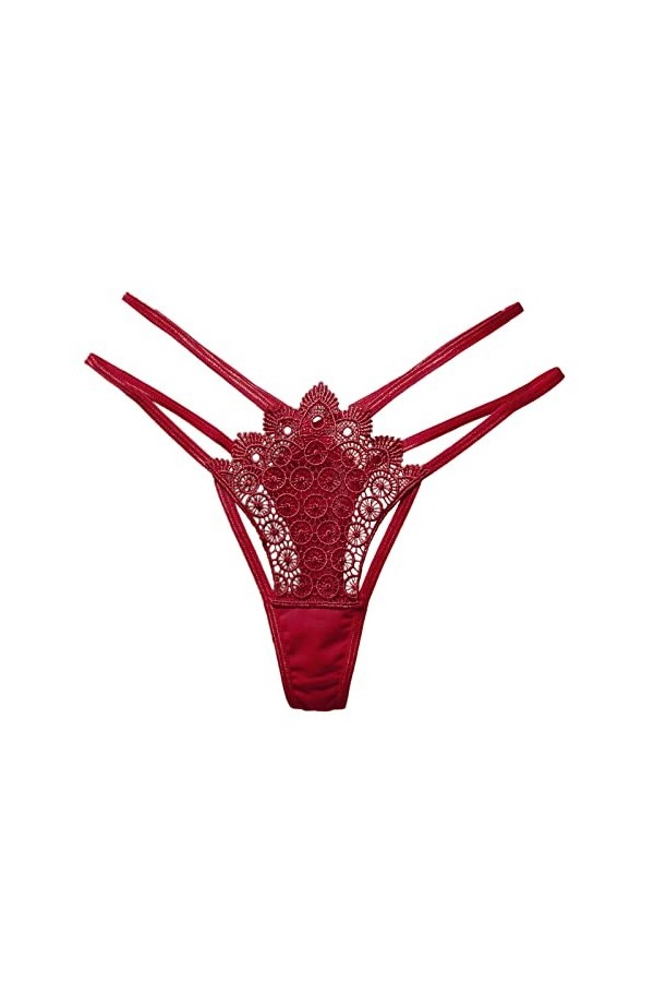 Tanga Dentelle pour Femme Micro String Culottes Coton sous-vêtement, Culottes Sexy à Taille Femmculottes pour Chic Hot Érotiq