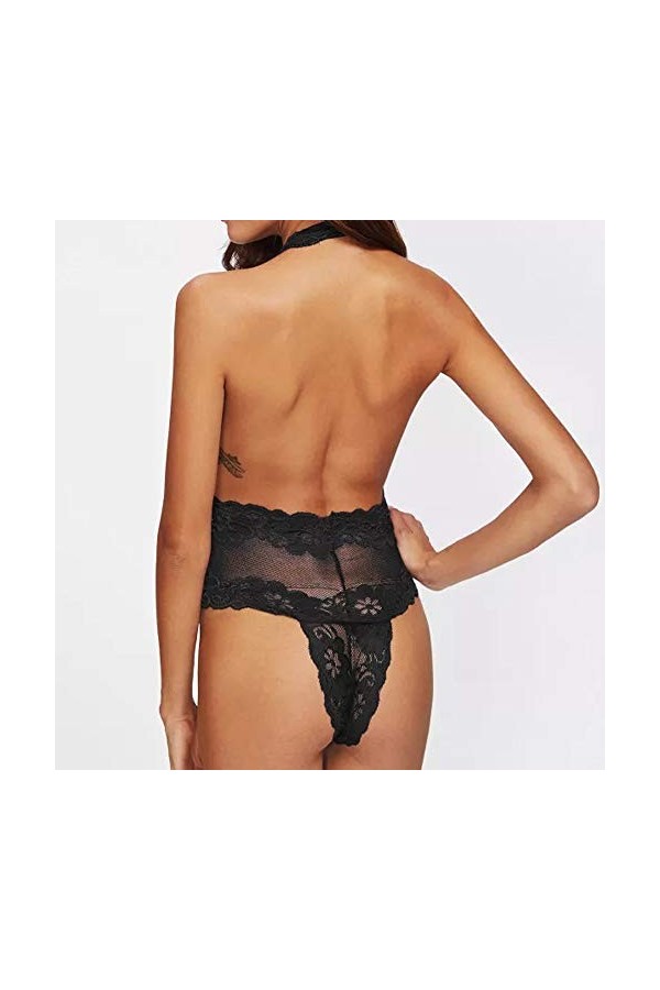 Sexy Porte Jarretelles Soutiens Gorge et G-String Lingerie Résille Vêtements de Nuit Résille Creux Sexy Saint Valentin Costum