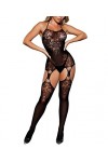 Buitifo Femmes Bas de Lingerie Bodystocking Fishnet Bodys Sexy Nuisettes Black TGB 