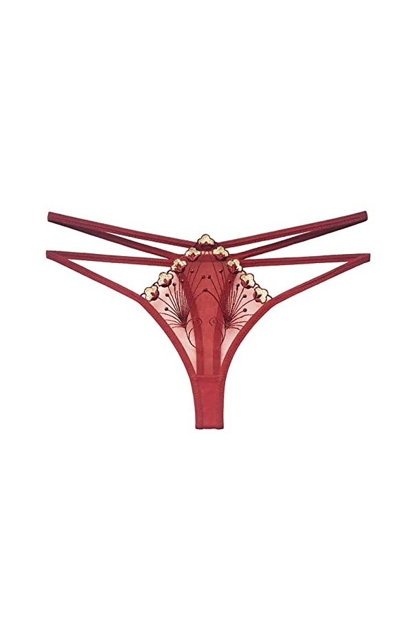 Culotte Dentelle Sexy pour Femme sous Vetements Culotte Femme Taille Basse Soie sous-vêtements Culotte de Décoration Florale 