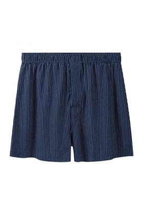 CreoQIJI Caleçon pour homme, plat, mince, respirant, sport tendance, boxer de sport décontracté avec coupe ajustée, Marine, X