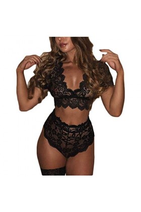 Lingerie Sexy Ensemble Femme Erotique Ensemble Soutien Gorge et String Dentelle Vêtements De Nuit Sexy sous-Vetements 2 Pièce