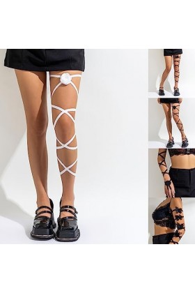 GRONGU Sexy Fleur/Dentelle Forme Cuisse Chaîne Chaude Filles Élastique Jambe Chaîne Discothèque Partie Danseur Fournitures Cu
