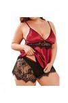 Nuisettes Sexy Femme Grande Taille sous Vêtements Sissy Érotique Seduction Nuisette Mini Robe Sexy Fonds De Robe Transparente