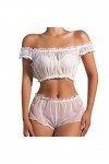 WhOpro Lingerie Hommes Transparent Sous-vêtements Lingerie Sous-vêtements Vêtements de Nuit Anneau en Acier Pyjamas Jarretièr
