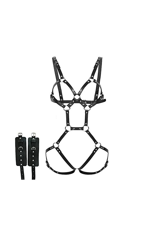 SKFLABOOF Tenu Sexy Coquin Femme Nuisette Hot Lingerie Dentelle Rouge Culotte Vêtements De Nuit Pyjama Brassière