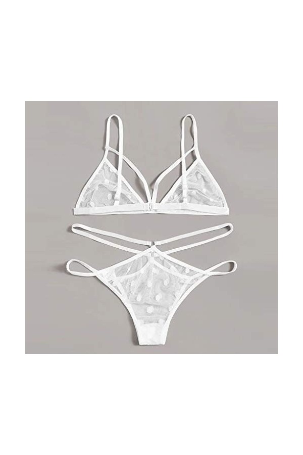 Femme Ensemble Soutien Gorge et String Dentelle Vêtements De Nuit Sexy Lingerie Sexy Ensemble 2 Pièce sous-Vetements Erotique