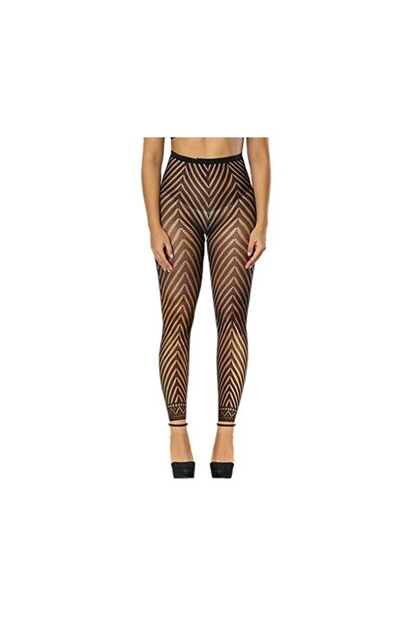 UOWEG Women Sexy Hollow Fishnet Stockings Leggings Transparent Erotic Stockings Lingerie Satin Rouge Black, One Size 