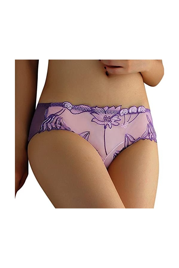 Culottes Dentelle pour Femme Dentelle Sexy Hot Chaude String Perle Érotique Culottes Taille Basse sans Couture String Chic Fi