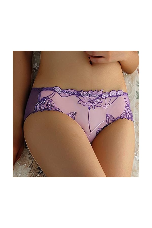 Culottes Dentelle pour Femme Dentelle Sexy Hot Chaude String Perle Érotique Culottes Taille Basse sans Couture String Chic Fi