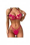 Lingerie sexy avec ouverture entrejambe décor, encolure, armature, deux pièces, sous-vêtements, nœud, dentelle, lingerie, sou