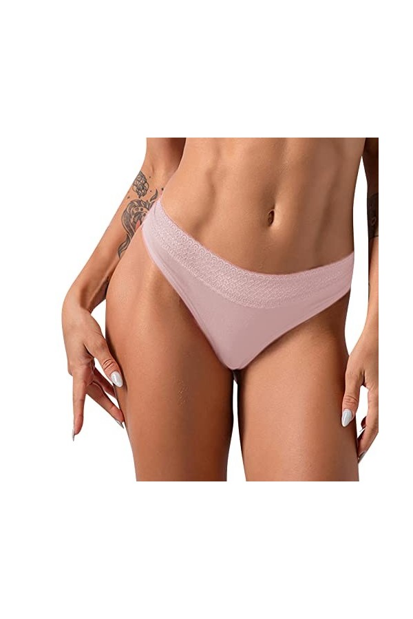 Culotte en Soie Glacée sans Couture pour Femmes Femme Culotte Taille Basse Sexy Chic Femmes Culotte sous Vetements Slips Stri