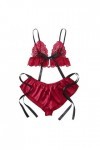 Femme Lingerie Sexy Ensemble 2 Pièce sous-Vetements Dentelle Ensemble Soutien Gorge et String Sexy Vêtements De Nuit Erotique