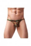 String Homme Sexy Hot Dentelle Slips Boxer Imprimé bombé Camouflage Sport Mode sous-vêtements Hommes sous-vêtements sous-vête