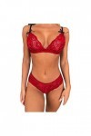 Vêtements De Nuit Femme Erotique Lingerie Sexy Ensemble Sexy sous-Vetements Dentelle Ensemble Soutien Gorge et String 2 Pièce