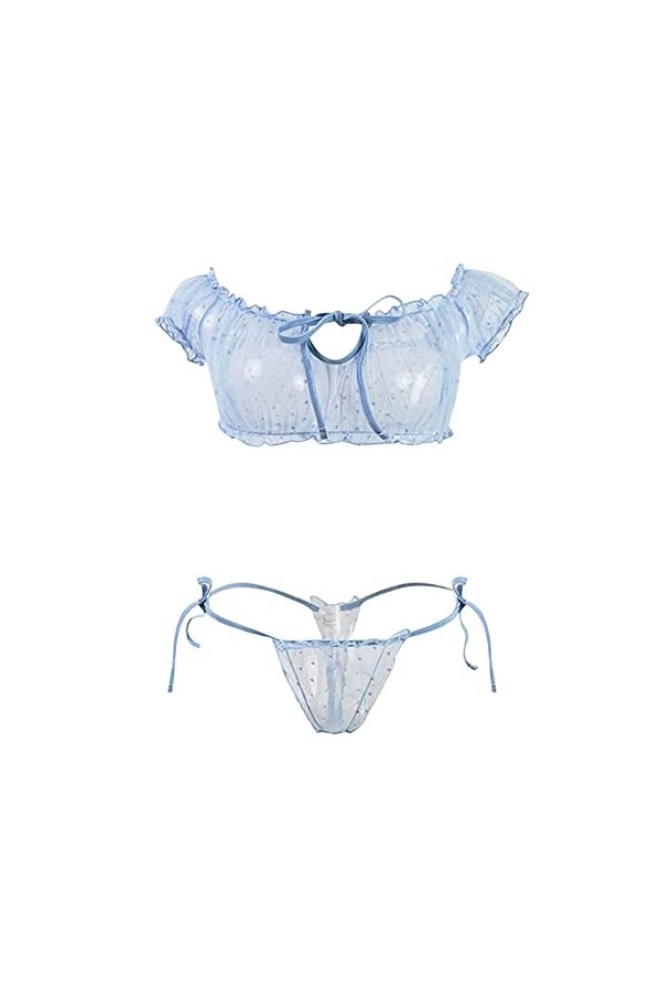 Ensemble de Lingerie Erothique Sexy Hot Dentelle Sexy Mesh Lingerie pour Femmes Bandage sous-Vêtements Ensemble Wrap Poitrine