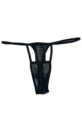 Générique Homme Jockstrap Thongs Confortable sous-vêtements Sexy Strings sous-vêtements T-Back avec Bulge Poche Slips Bikini 