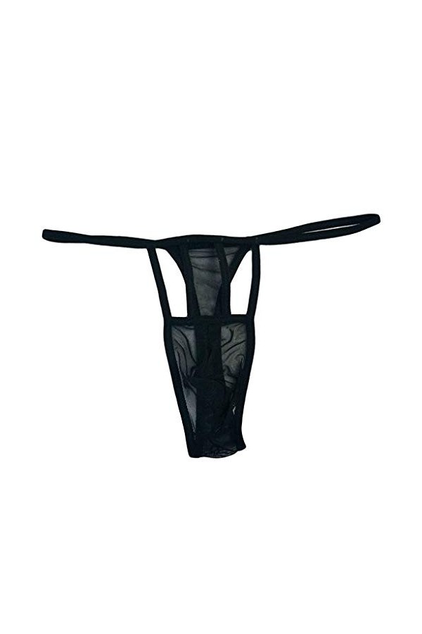 Générique Homme Jockstrap Thongs Confortable sous-vêtements Sexy Strings sous-vêtements T-Back avec Bulge Poche Slips Bikini 
