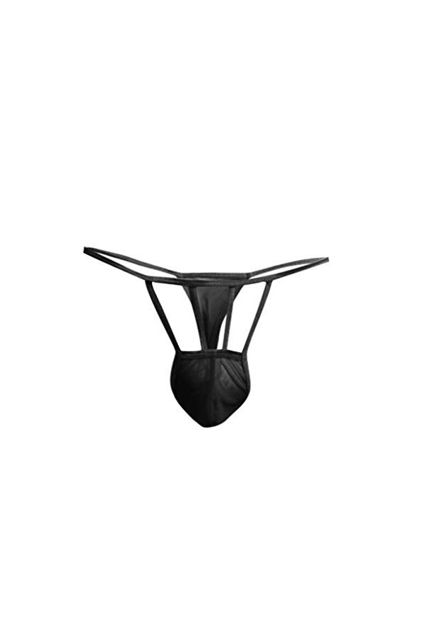 Générique Homme Jockstrap Thongs Confortable sous-vêtements Sexy Strings sous-vêtements T-Back avec Bulge Poche Slips Bikini 
