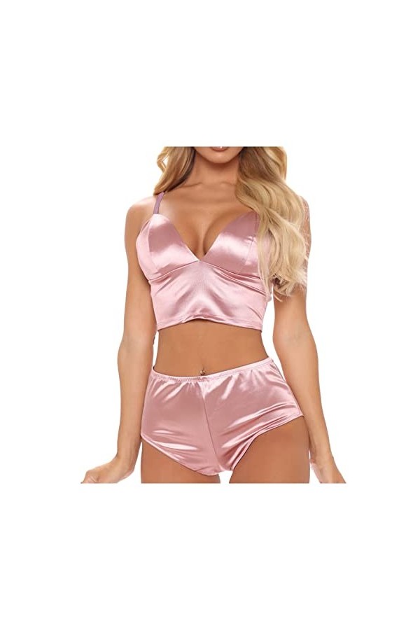 Lingerie Femme Sexy Ensemble Homme Sexy Hot y.2k Shapers Ensembles Femmes Shorts sous-vêtements Soutien-Gorge Satin Camisole 