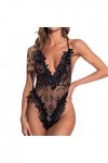 Nuisettes Sexy Femme See Through Nuisette Erotisme Col en V Profond Erothique Ensemble Sissy Érotique Nuit Dentelle Nuit Body