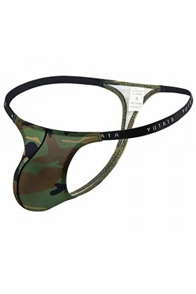 Générique String Homme Sexy Hot Dentelle Slips Boxer Hommes imprimé Respirant Camouflage Taille Basse Sexy String tricoté Sli