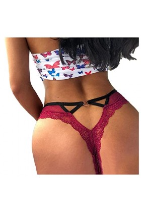 KEIZHUONIQIU G-String Tangas pour Femmes Ouvert Slip Confortable Dentelle Culottes Stretch sans Couture sous Vetement Tentati