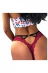 KEIZHUONIQIU G-String Tangas pour Femmes Ouvert Slip Confortable Dentelle Culottes Stretch sans Couture sous Vetement Tentati