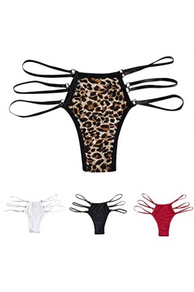 KEIZHUONIQIU en T String Ficelle Tanga pour Femme Erothique Slips Léger Crochet Dentelle Culotte Taille Basse Invisible sous-