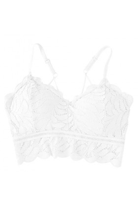 Zannycn Bra Soutien-gorge dallaitement classique pour femme - Avec dos croisé - Rembourré - Fitness - Jogging, Blanc., taill