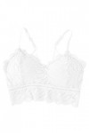 Zannycn Bra Soutien-gorge dallaitement classique pour femme - Avec dos croisé - Rembourré - Fitness - Jogging, Blanc., taill