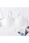 Zannycn Bra Soutien-gorge dallaitement classique pour femme - Avec dos croisé - Rembourré - Fitness - Jogging, Blanc., taill