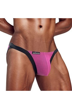 Culotte sexy japonaise sexy taille basse en coton respirant Triangle Short High Fork Sous-vêtements pour homme, Rose, M