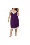 CUTeFiorino Ensemble sexy en mousseline de soie pour femme, lilas, L