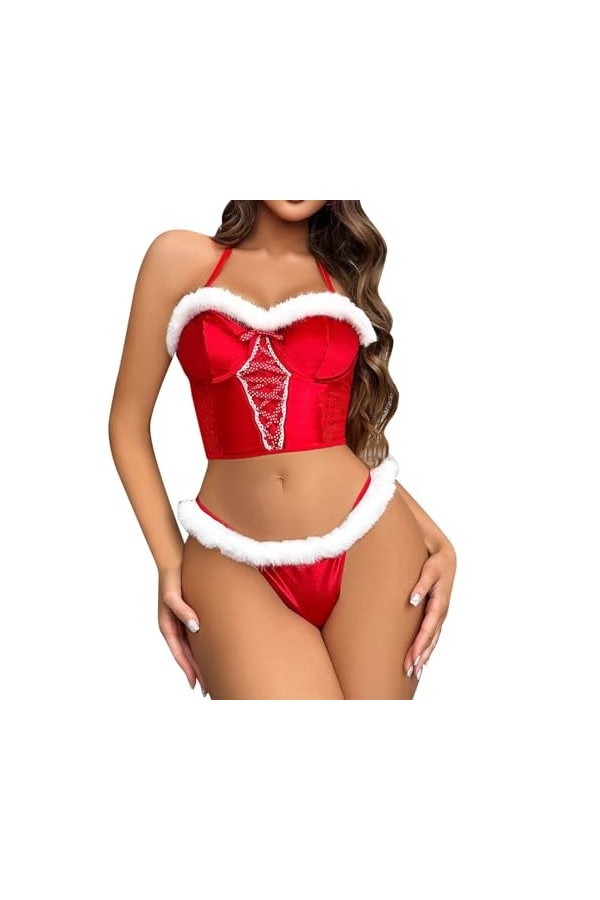 Lingeries pour Femme, Ensemble de Lingerie pour Femme Résille Lingerie Sexy Vêtements de Nuit Bodystockings Robe Transparente