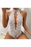 Babydoll Sous-vêtements Sexy Tenue pour le sexe Col en V profond Érotique Femme Body Lingerie Nuisette Lingerie Teddy Body Co