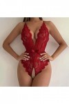 Lingerie Erothique Sexy, Femme Nuit Érotique Féminine Siamoise en Sexy V Profond Ensemble Pyjama Lingerie Ensemble Strings Fi