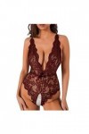 Lingerie Erothique Sexy, Femme Nuit Érotique Féminine Siamoise en Sexy V Profond Ensemble Pyjama Body Ensemble Strings Ficell
