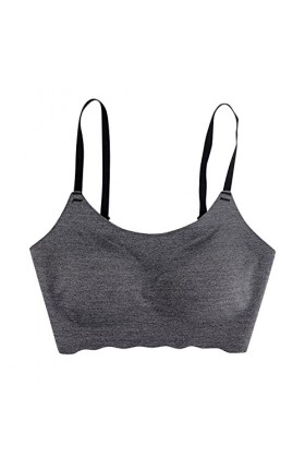 liaddkv Butterfly Beauty Soutien-gorge de sport push-up pour femme en latex sans anneau en acier, Noir , M