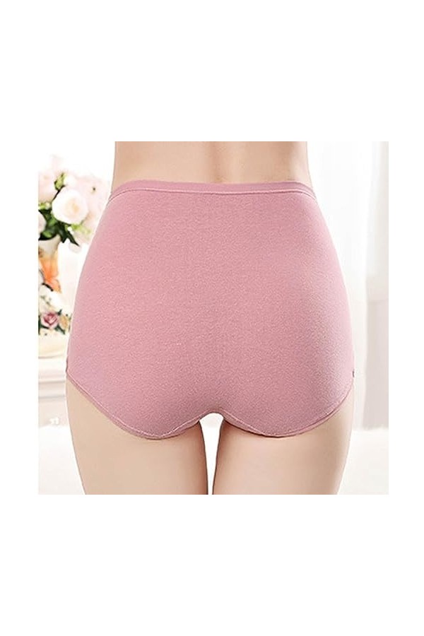 Femme Couleur Unie Taille Haute Imprimé Fleuri Grande Taille Lâche Confortable Coton Matière sous-vêtement décontracté Brassi